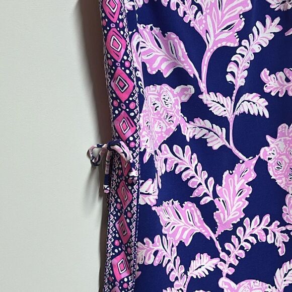 NWOT Lilly Pulitzer Donna Romper Galaxy Blue What The Shell Sz 0 - Picture 5 of 7